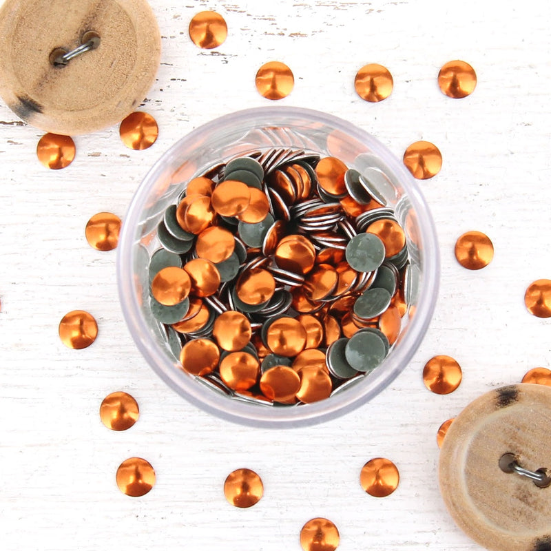 Hot Fix Metallic Nailheads 5mm Orange - 2 gross - Threadart.com