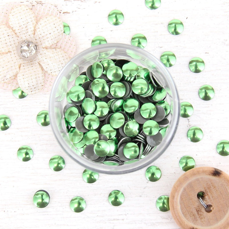 Hot Fix Metallic Nailheads 5mm Peridot - 2 gross - Threadart.com