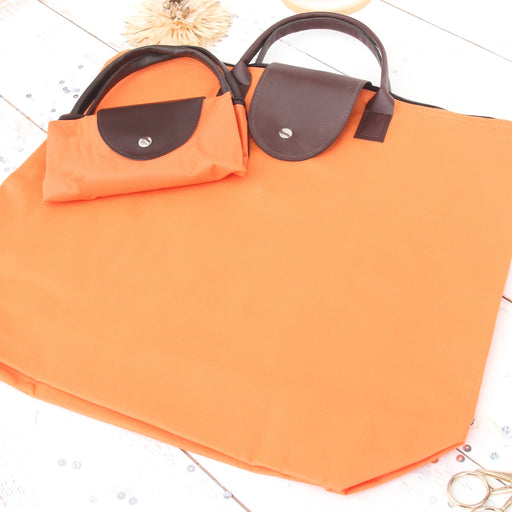 Foldable Shopping Bag Oxford - Orange - Threadart.com