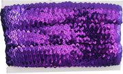 Stretch Sequin Roll - 1 1/2in - Purple - 10 Meters (11 Yards) - Threadart.com