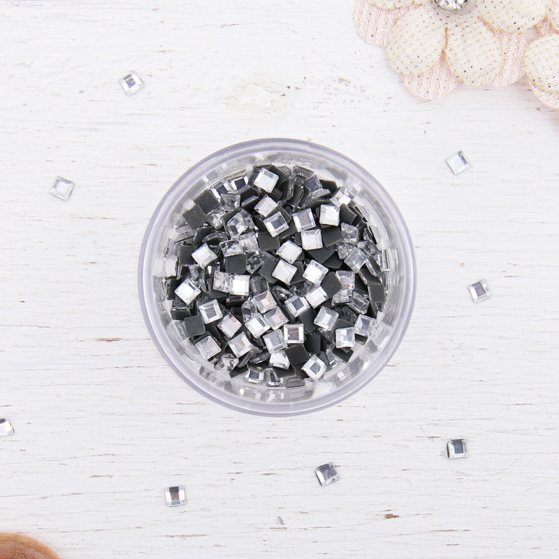 Shaped Rhinestones - Square 3x3mm - 288 Stones - Threadart.com