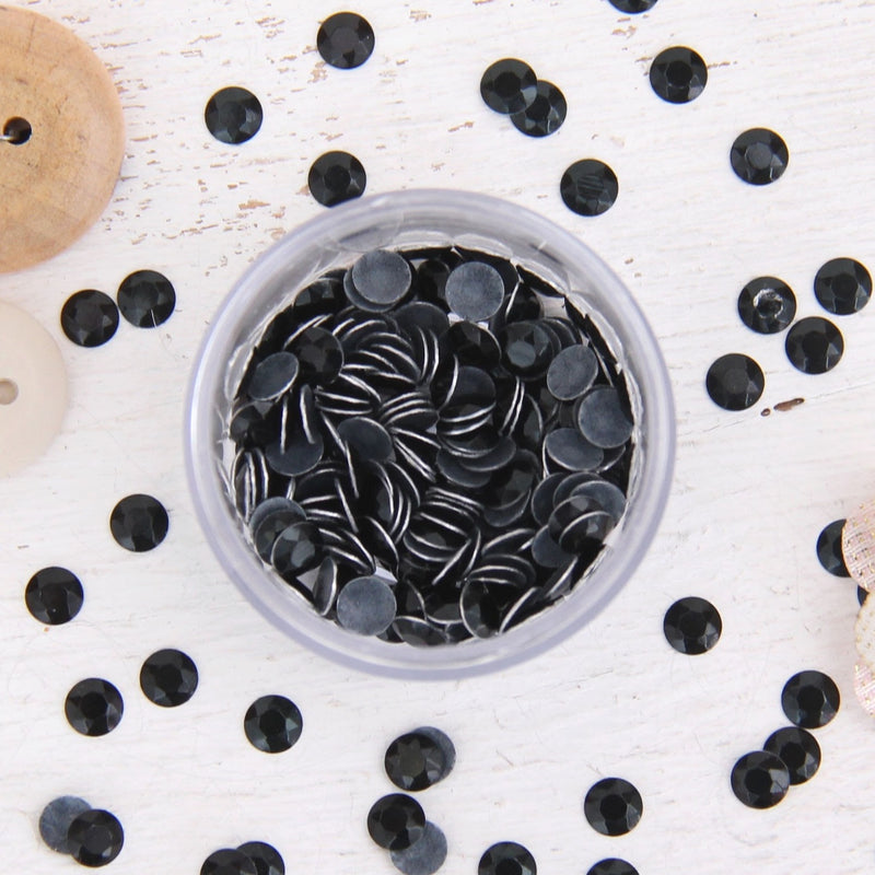Hot Fix Metallic Rhinestones 5mm Jet - 2 gross - Threadart.com