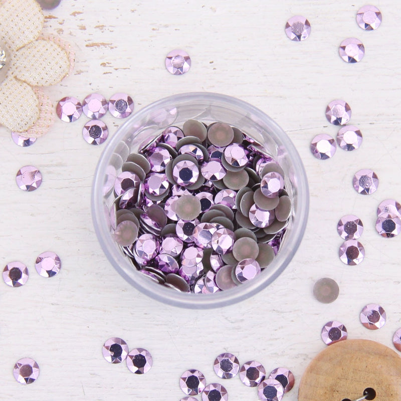Hot Fix Metallic Rhinestones 6mm Lt. Amethyst - 1 gross - Threadart.com