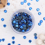 Hot Fix Metallic Rhinestones 4mm Sapphire - 4 gross - Threadart.com
