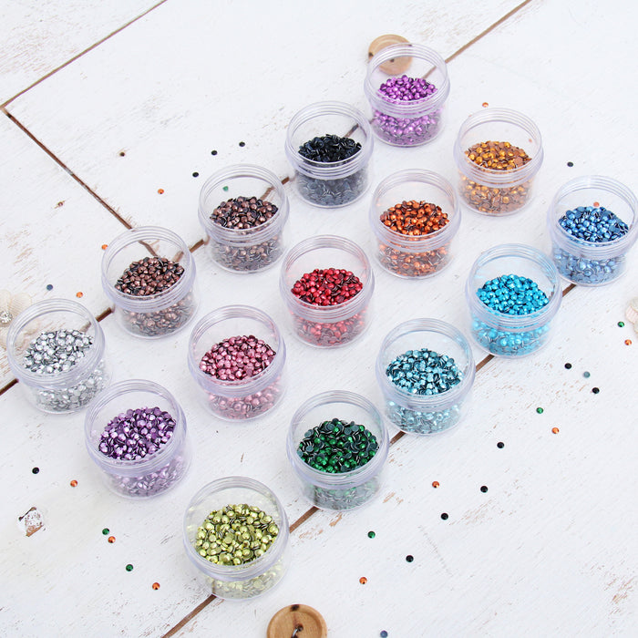 Hot Fix Metallic Rhinestones 2mm - 15 Color Set - Hotfix Rhinestuds ...