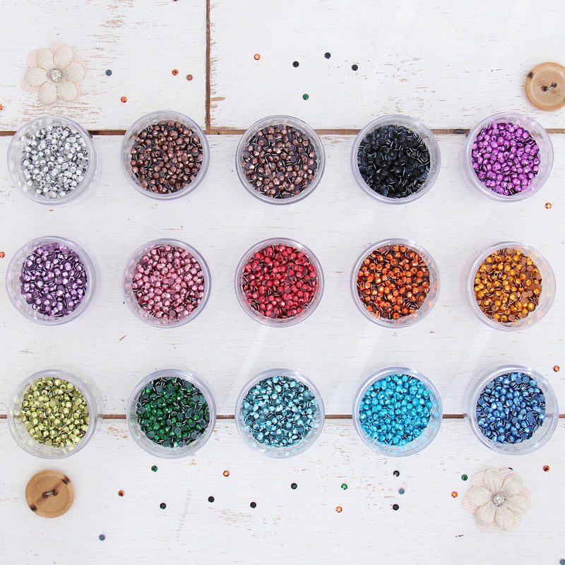 Hot Fix Metallic Rhinestones 3mm Olivine - 10 gross - Threadart.com