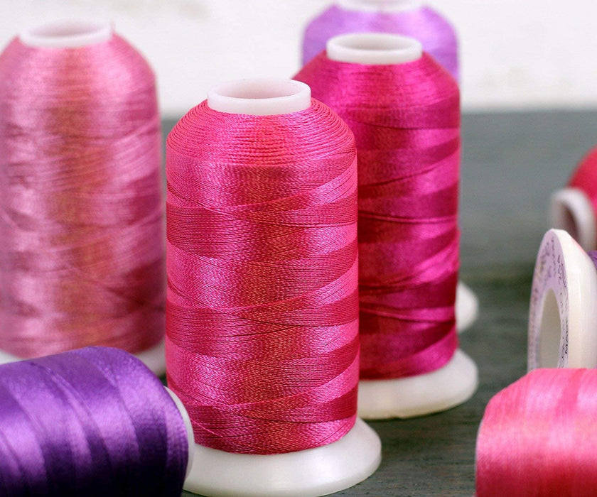 Polyester Embroidery Thread No. 132 - Berry Pink - 1000M - Threadart.com