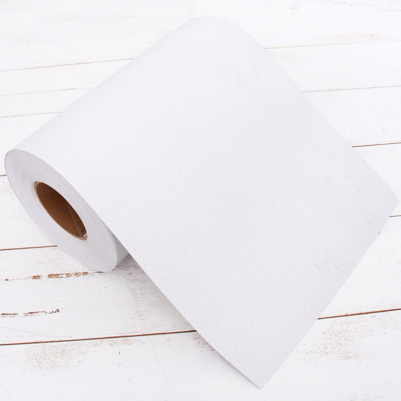 Silver Glitter Vinyl Peel and Stick Paper Self Adhesive 12" Wide - Threadart.com