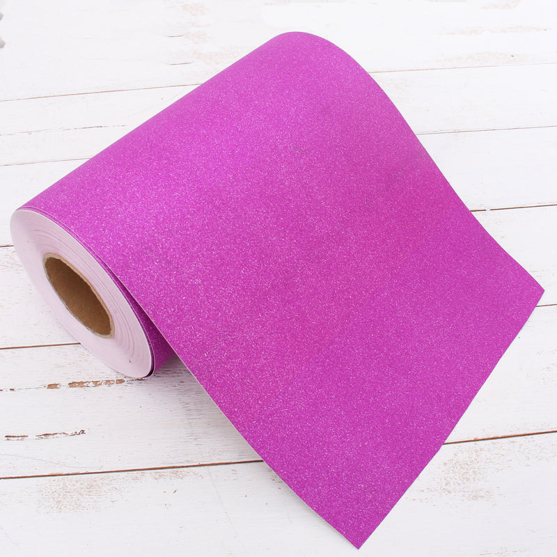 Hot Pink Glitter Vinyl Peel and Stick Paper Self Adhesive 12" Wide - Threadart.com