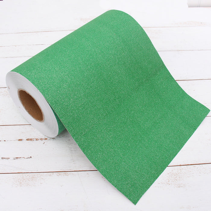 Glitter Green Adhesive Vinyl Paper 12 Roll - Peel and Stick By the Ya —