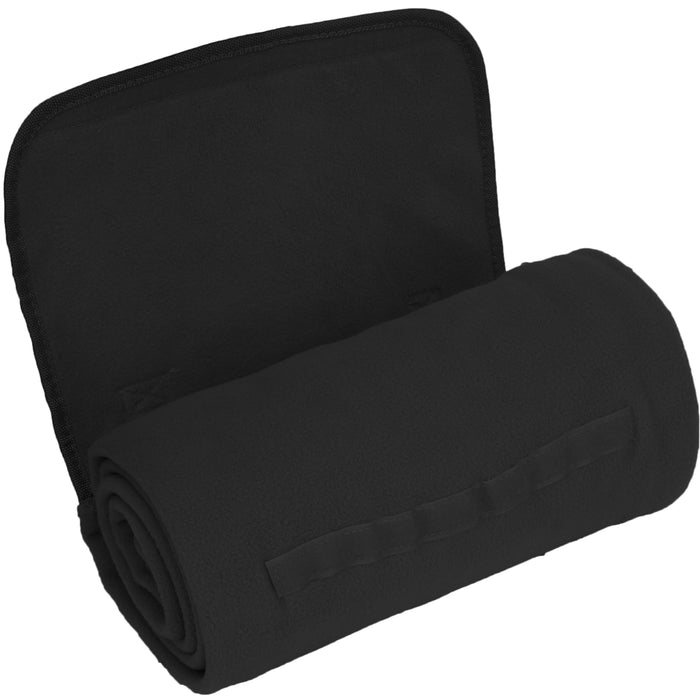 Pack of 3 Portable Travel Blanket with Carrying Strap Sports Stadium - Black - Threadart.com