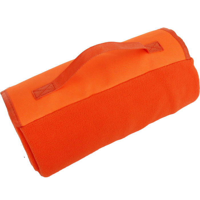 Travel Blanket with Carrying Strap Soft Fleece- Orange - Threadart.com