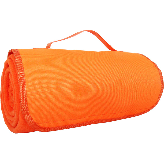 Pack of 3 Portable Travel Blanket with Carrying Strap Sports Stadium - Orange - Threadart.com