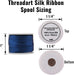 Silk Ribbon  2mm Navy 10 Meter Roll-No. 590 - Threadart.com