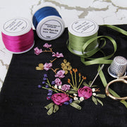 Silk Ribbon 4mm Navy x 10 Meters No. 590 - Threadart.com