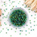 Emerald Green Glass Seed Beads, Size 12, Round - Threadart.com