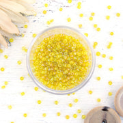 Yellow Glass Seed Beads, Size 12, Round - Threadart.com