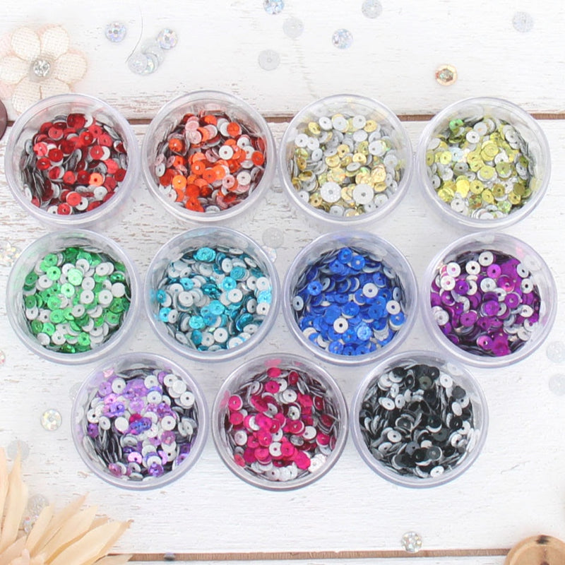HotFix Loose Sequins - 4MM Hologram Set - 11 Colors - Threadart.com