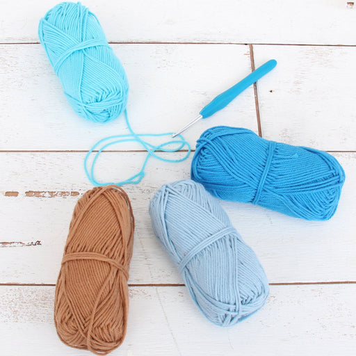 Crochet 100% Pure Cotton Yarn #4 Set  - 4 Pack of Beach Vibe Colors - Threadart.com