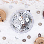 HotFix Loose Sequins - 6MM Silver Metallic - Threadart.com