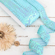 Stretch Sequin Roll - 1 1/2in - Light Blue - 10 meters (11 yards) - Threadart.com
