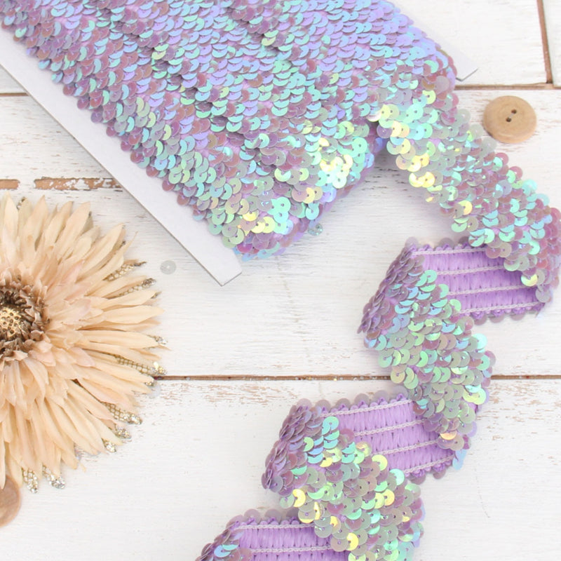 Stretch Sequin Roll - 1 1/2in - Dove Grey - Threadart.com