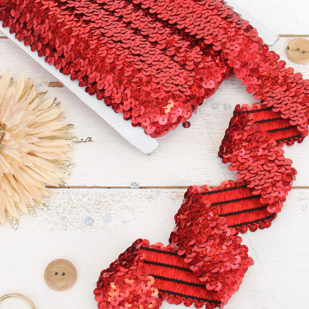 Stretch Sequin Trim Sequin Banding —
