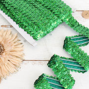 Stretch Sequin Roll - 1in - Green - 10 meters (11 yards) - Threadart.com