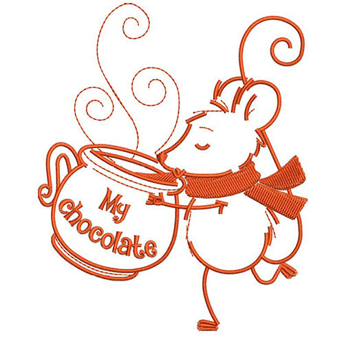Machine Embroidery Designs - Sweet Chocolate Mouse - Threadart.com