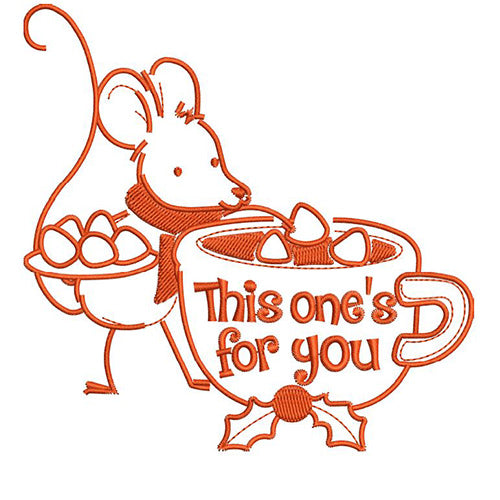 Machine Embroidery Designs - Sweet Chocolate Mouse - Threadart.com