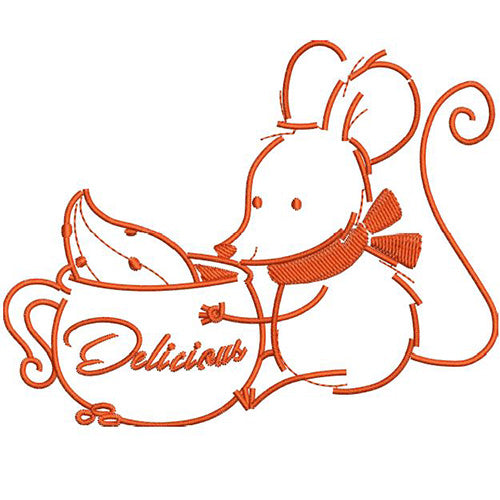 Machine Embroidery Designs - Sweet Chocolate Mouse - Threadart.com