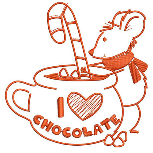 Machine Embroidery Designs - Sweet Chocolate Mouse - Threadart.com