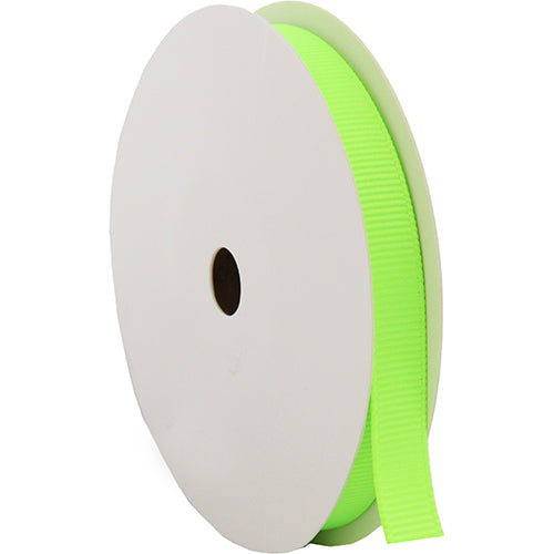 Grosgrain Ribbon 3/8" - 10 Yards - Neon Green - Threadart.com