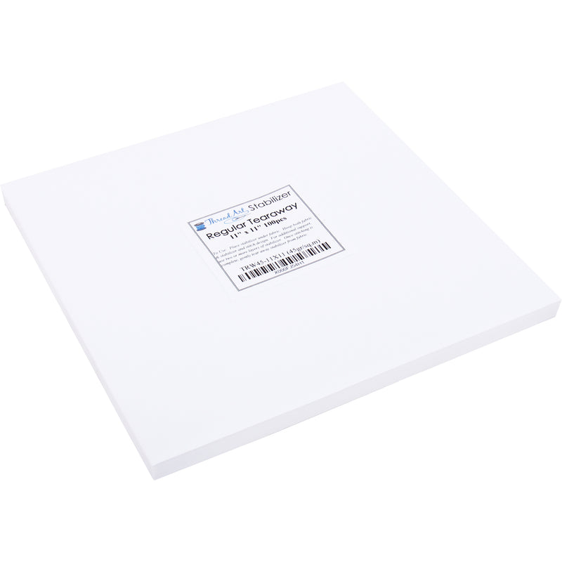 Regular Tearaway Embroidery Stabilizer - 11x11 100 Precut Sheets - Threadart.com