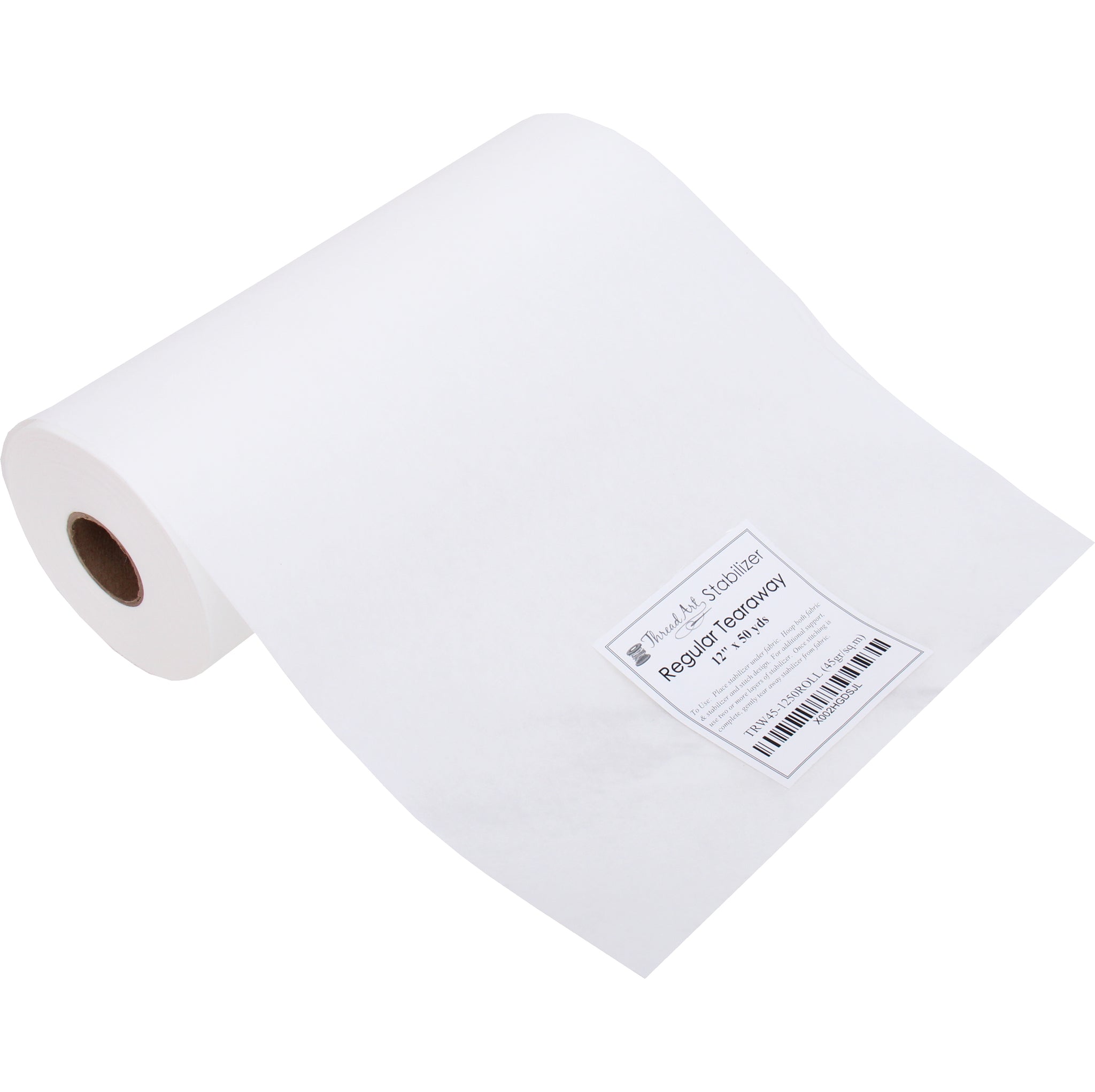 DOUBLELIN Tearaway Embroidery Stabilizer 1.8oz White Roll - 15 Inches X 25 Yards, Backing Paper For Machine Embroidery
