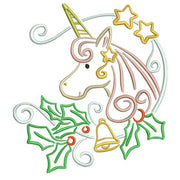 Machine Embroidery Designs - Unicorns at Christmas - Threadart.com