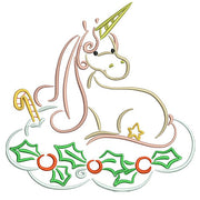 Machine Embroidery Designs - Unicorns at Christmas - Threadart.com
