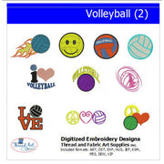 Machine Embroidery Designs - Volleyball(2) - Threadart.com