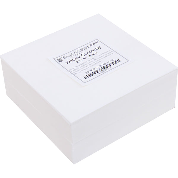 Heavy Cutaway Embroidery Stabilizer - 8x8 200 precut sheets - Threadart.com