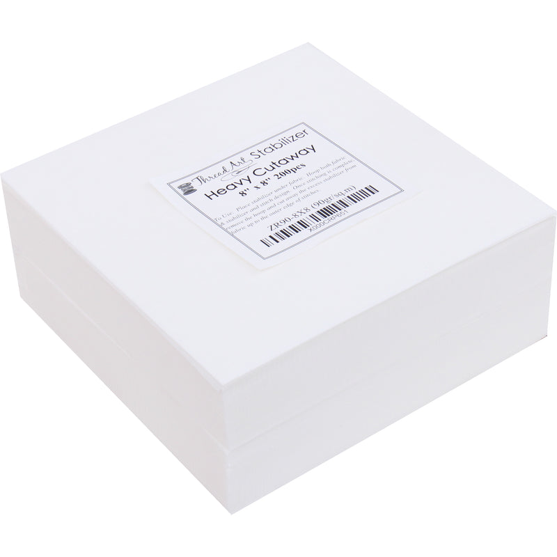 Heavy Cutaway Embroidery Stabilizer - 8x8 200 precut sheets - Threadart.com