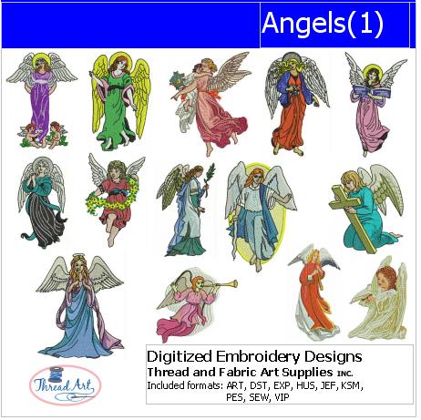 Machine Embroidery Designs - Angels(1) - Threadart.com