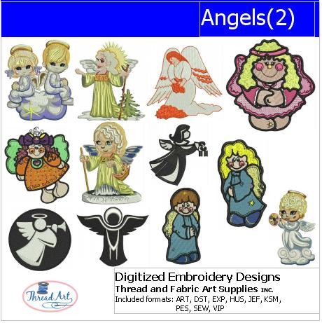 Machine Embroidery Designs - Angels(2) — Threadart.com