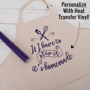 White Canvas 100% Cotton Adjustable Apron Bib with Twin Pockets - Threadart.com