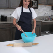 Ten Pack of White Canvas 100% Cotton Adjustable Apron Bib with Twin Pockets - Threadart.com