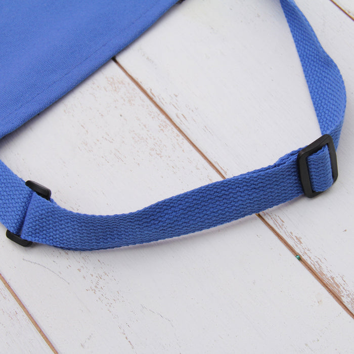Ten Pack of Royal Blue Canvas 100% Cotton Adjustable Apron Bib with Twin Pockets - Threadart.com