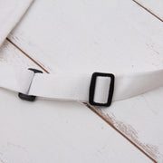 White Canvas 100% Cotton Adjustable Apron Bib with Twin Pockets - Threadart.com