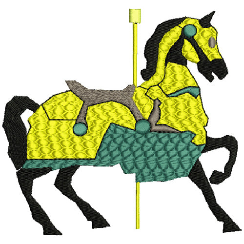 Machine Embroidery Designs - Carousel Horses(1) - Threadart.com