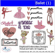 Machine Embroidery Designs - Ballet(1) - Threadart.com