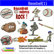 Machine Embroidery Designs - Baseball(1) - Threadart.com