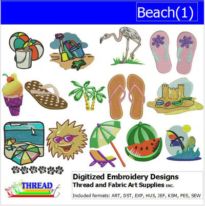 Machine Embroidery Designs - Beach(1) - Threadart.com